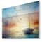 Designart - Seascape Pier - Seascape Print on Natural Pine Wood